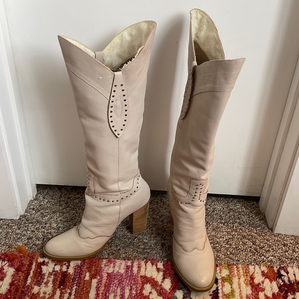 Steve Madden Cream Boots